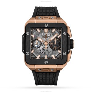Hublot Square Bang 821.OM.0180.RX - 42mm Ceramic Automatic Skeleton Watch