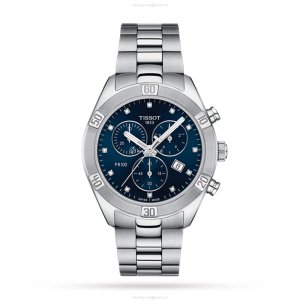 Tissot T-Classic PR 100 | 38mm Blue Dial | Diamond Markers | Quartz Watch