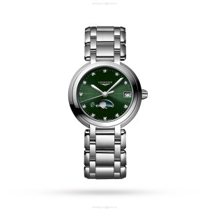 Longines Prima Luna L81154676 | Green Dial | Diamond Markers | 30.5mm