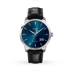 Glashuette Original Senator Automatic Watch - Blue Dial | Stainless Steel