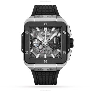 Hublot Square Bang 821.NM.0170.RX - 42mm Ceramic Automatic Skeleton Watch