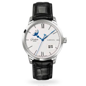 Glashuette Original Senator Automatic Blue Watch - 42mm Stainless Steel