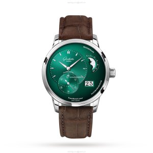 Glashuette Original PanoMaticLunar 40mm Green Dial Automatic Replica Watch