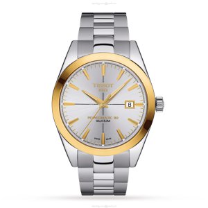 Tissot T-Gold Automatic Watch - 40mm Silver Dial - Stainless Steel & 18K Gold