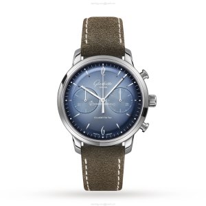 Glashuette Original Vintage Automatic Watch - Blue Dial Stainless Steel
