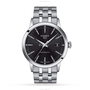 Tissot T-Classic Automatic Watch - 42mm Black Dial Stainless Steel