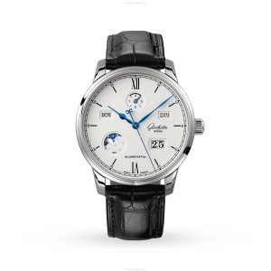 Glashuette Original Senator Automatic Watch - Silver Dial & Stainless Steel