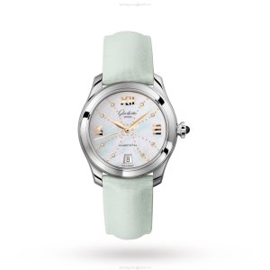 Glashuette Original Ladies Automatic Watch - 36mm Stainless Steel & White Dial