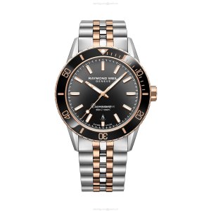 Raymond Weil Freelancer Automatic Black Dial - 42.5mm Steel & Rose Gold