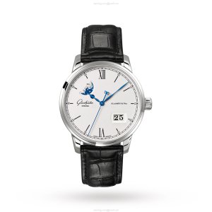 Glashuette Original Senator Automatic Silver Watch - 40mm Stainless Steel