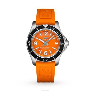 Breitling Superocean Automatic 36mm Orange Dial - Stainless Steel Watch