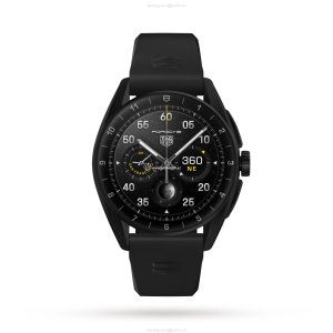 TAG Heuer Connected Smartwatch - 42mm Titanium DLC - Black Dial & Rubber Strap