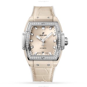 Hublot Spirit Of Big Bang 39mm Ceramic Automatic - Beige Dial & Diamonds