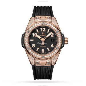 Hublot Big Bang 18ct Rose Gold Automatic Watch - 33mm Black Dial | Replica