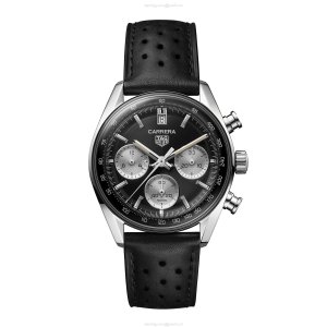 TAG Heuer Carrera Automatic Black Dial - 39mm Stainless Steel Leather Strap