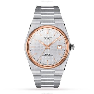 Tissot PRX Automatic Watch - 40mm Stainless Steel - Silver Dial - 100M Water Resistant