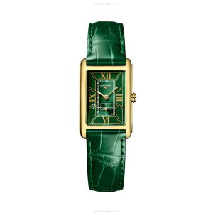 Longines Dolce Vita 18ct Yellow Gold Quartz Watch | 32mm Green Dial