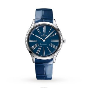 Omega Tresor Blue Dial Stainless Steel Quartz Watch - 45mm | Roman Numerals