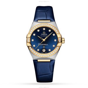 Omega Constellation 36mm Blue Dial | Stainless Steel Automatic | Diamond Bezel