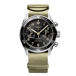 Longines Spirit L38214539 Automatic Watch - 42mm Stainless Steel - Black Dial