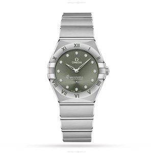 Omega Constellation Replica - 28mm Stainless Steel Quartz Watch - Green Dial