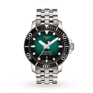 Tissot Seastar Automatic Green Dial - 43mm Stainless Steel - 300M Water Resistant