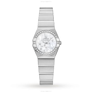 Omega Constellation Replica - 24mm Stainless Steel Quartz Watch - Mother of Pearl Dial
