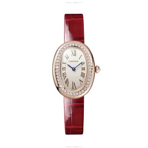 Cartier Baignoire WJBA0031 Rose Gold Quartz Silver Watch | 23mm