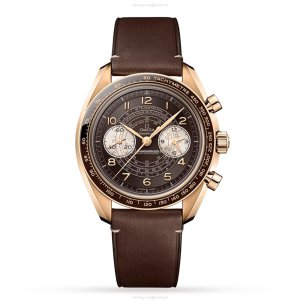 Omega Speedmaster Bronze Automatic Watch - 43mm Brown Dial Replica