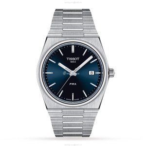 Tissot T-Classic PRX 40mm Blue Dial Quartz Watch - Stainless Steel