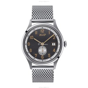 Tissot T-Heritage Automatic Grey Watch - 39mm Stainless Steel - Arabic Dial