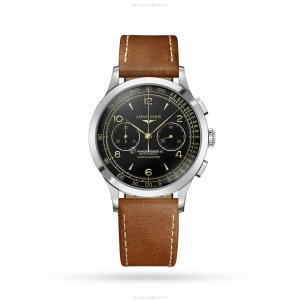 Longines Record L29214562 Automatic Watch - 40mm Black Dial Stainless Steel