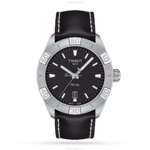 Tissot T-Classic Chronograph | 42mm Black Dial | Stainless Steel & Leather