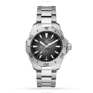 TAG Heuer Aquaracer WBP2110 Automatic Watch - 40mm Black Dial Stainless Steel