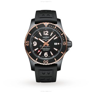 Breitling Superocean Automatic 46mm Black Dial - Stainless Steel Rubber Strap
