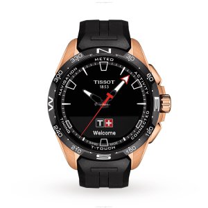 Tissot T-Touch Connect Solar Titanium Smart Watch - 47.5mm Black Silicone
