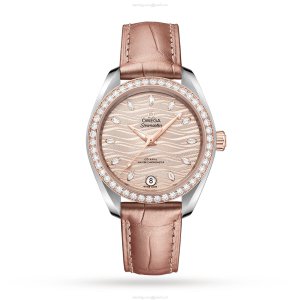 Omega Seamaster Aqua Terra 34mm Automatic - Stainless Steel & Sedna Gold - Beige Dial