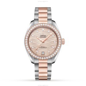 Omega Seamaster 34mm Automatic - Stainless Steel & Rose Gold - Beige Dial