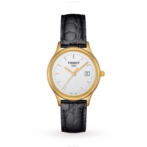 Tissot T-Gold 18ct Yellow Gold Quartz Watch - 27mm White Dial | For Her