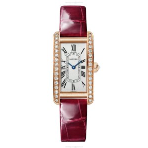 Cartier Tank Americaine WJTA0042 - Rose Gold Quartz Silver Dial - 19.5mm