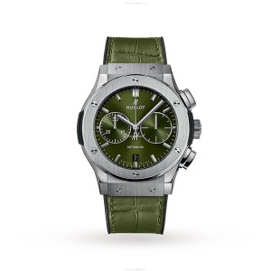 Hublot 521.NX.8970.LR | Titanium Automatic Green Watch | 45mm