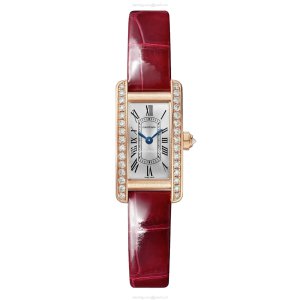 Cartier Tank Americaine WJTA0041 Rose Gold Quartz Silver Watch | 15.5mm