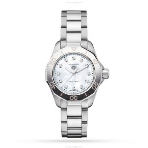 TAG Heuer Aquaracer WBP1416.BA0622 | 30mm White Dial | Diamond Markers