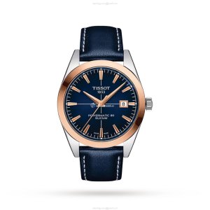 Tissot T-Classic Gentleman | 40mm Blue Dial | Stainless Steel & Leather | Quartz