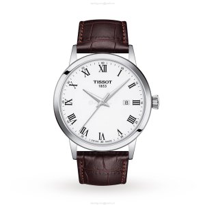 Tissot T-Classic Silver Dial 42mm Stainless Steel Watch - Quartz Roman Numerals