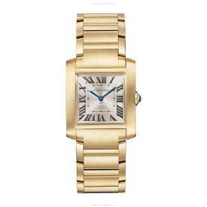 Cartier Tank Francaise WGTA0113 - 27mm Yellow Gold Quartz Watch | Champagne Dial