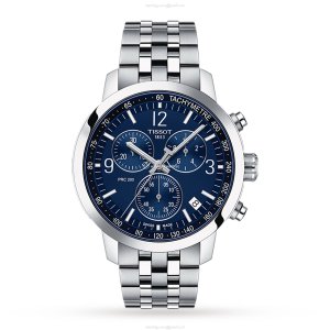 Tissot PRC 200 Blue Dial Quartz Watch - 43.5mm Stainless Steel - 200M Water Resistant