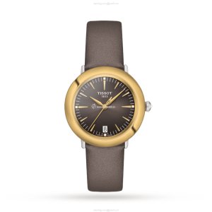 Tissot T-Gold Ladies Watch - 33mm Black Dial - Steel & Gold Case | Quartz