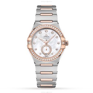Omega Constellation Replica | 34mm Automatic | Mother of Pearl Dial & Diamond Markers