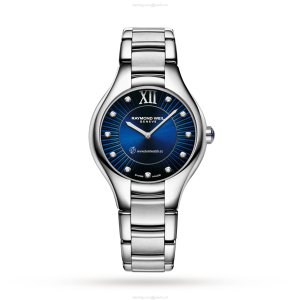 Raymond Weil Noemia 5132-ST-50181 | Blue Dial | Diamond Markers | 32mm